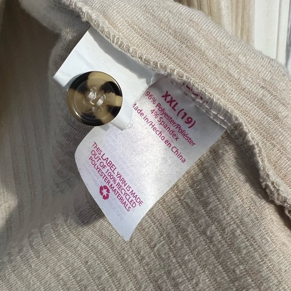 No Boundaries NOBO Women’s Tan Beige Button Front Corduroy Shirt Size XXL (19) - Picture 7 of 8